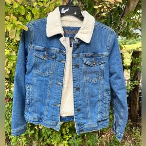 Ladies Wrangler Jean Jacket with Sherpa Lining